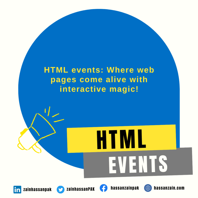 events in html