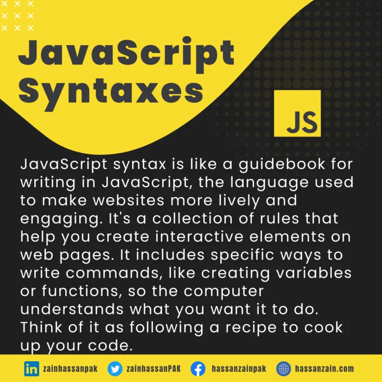 JavaScript Syntaxes